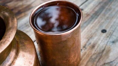 Drinking Water from Copper Bottles